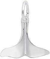 Algopix Similar Product 4 - Sterling Silver Whale Tail Charm