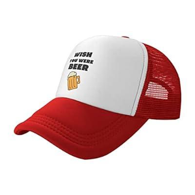 Best Deal for Funny Wish You were Beer Funny Baseball Cap Trucker Hats