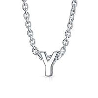 Algopix Similar Product 20 - Tiny Block Letters Alphabet Pendant AZ