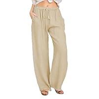 Algopix Similar Product 3 - Womens Linen Wide Leg Pants Summer