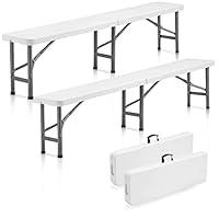 Algopix Similar Product 4 - Candockway 6ft Plastic Folding Bench2