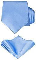 Algopix Similar Product 8 - TIE G Solid Satin Color Formal Necktie