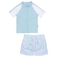 Algopix Similar Product 1 - SwimZip Boys Short Sleeve Rash Guard 