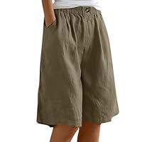 Algopix Similar Product 4 - Women Linen ShortsPrime The Day 2024