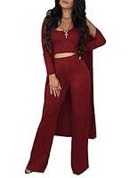 Algopix Similar Product 18 - Womens Ribbed Autumn 3 Piece Outfit