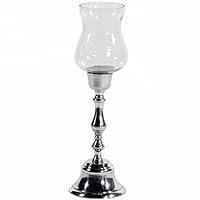 Algopix Similar Product 19 - Benjara Metal/Glass Candle Holder, Clear