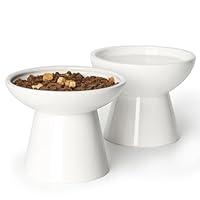 Algopix Similar Product 10 - YauYik Extra Wide Raised Cat Food Bowl