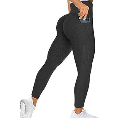 Yoga Pants Women Tik Tok Leggings Textured High Waist Butt Lift Stretchy  Fitness
