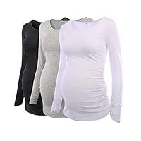 Algopix Similar Product 5 - Ecavus 3Pack Womens Maternity Tunic