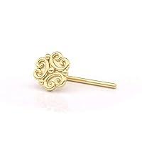 Algopix Similar Product 2 - Unique Nose Ring Stud Gold Plated