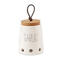 Algopix Similar Product 7 - Mud Pie Garlic Keepers White with Cork