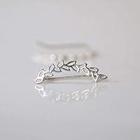 Algopix Similar Product 8 - Handmade Leaves Ear climber Pair of