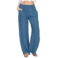 Algopix Similar Product 6 - Womens Linen Wide Leg Pants Summer