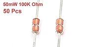 Algopix Similar Product 14 - uxcell 50pcs MF58 100K Ohm 3950B Glass