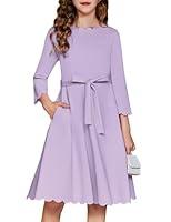 Algopix Similar Product 19 - Arshiner Girls Dresses 34 Sleeve