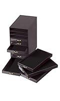 Algopix Similar Product 15 - Black Faux Leather 10Drawer Jewelry