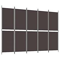 Algopix Similar Product 2 - vidaXL 5Panel Room Divider Brown 