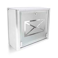 Algopix Similar Product 3 - Relaxdays Stainless Steel Mailbox with