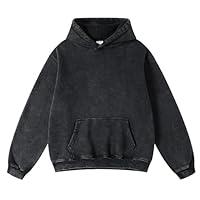 Algopix Similar Product 2 - OSACOD Mens Oversized Hoodies Pullover