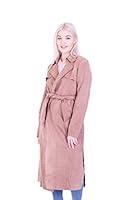 Algopix Similar Product 8 - Solitaire Faux Suede Long Trench Coat