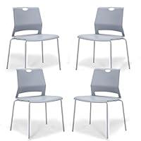 Algopix Similar Product 13 - Whiterye Stack Chairs Set of 4