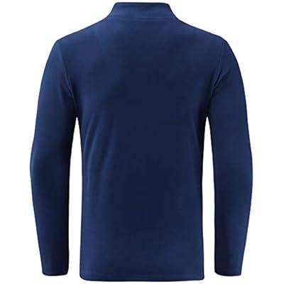 Men's Mock Turtleneck Long Sleeve Pullover Shirts Athletic Muscle