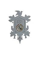 Algopix Similar Product 20 - Fundeco Small Cuckoo Clock-Gray