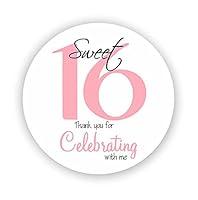 Algopix Similar Product 19 - Sweet Sixteen Party Favor Stickers 