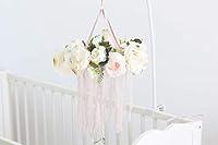 Algopix Similar Product 5 - Floral Crib Mobile Baby Chandelier