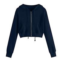 Algopix Similar Product 7 - Womens Casual Drawstring Zip Up Hoodie