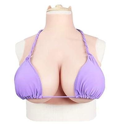 Fake Breasts Silicone/Cotton Filled Breastplate G-Cup Breast Forms