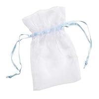 Algopix Similar Product 13 - Darice WhiteBlue Organza Bag 3Inch