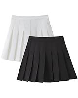 Algopix Similar Product 1 - SCKTOO Womens Girl High Waisted Pleated