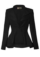 Algopix Similar Product 1 - Women Double Notch Lapel Office Blazer