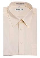 Algopix Similar Product 9 - Adolfo Mens Bone Long Sleeve Cotton