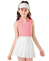 Algopix Similar Product 3 - Soneven Girls Sleeveless Golf Polo