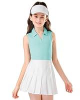 Algopix Similar Product 6 - Soneven Girls Sleeveless Golf Polo