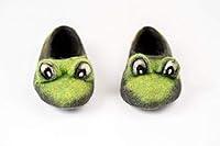 Algopix Similar Product 1 - Green Frog kids felted wool slippers
