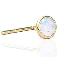 Algopix Similar Product 18 - Gold Nose Stud  3mm Opal piercing nose
