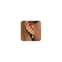 Algopix Similar Product 16 - NECOCY 4 Pairs Gold Hoop Earrings Set