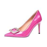 Algopix Similar Product 1 - Elegant Hot Pink Rhinestone Stiletto