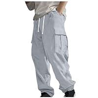 Algopix Similar Product 19 - Mens Wide Leg Cargo Pants Solid Color