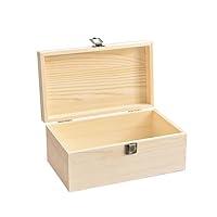 Algopix Similar Product 14 - Large Unfinished Wooden Box with Hinged