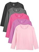 Algopix Similar Product 4 - Cooraby Dry Fit Girls Long Sleeve Shirt