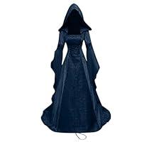 Algopix Similar Product 6 - Medieval Dress for Women Hooded Gothic