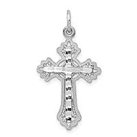 Algopix Similar Product 11 - 10k White Gold DC CROSS CHARM 12IN