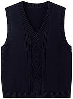 Algopix Similar Product 6 - Partvece Girls V Neck Solid Color Cable