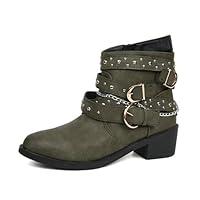 Algopix Similar Product 1 - Cowboy Booties For Women Thick MidHeel