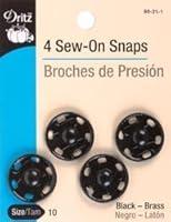 Algopix Similar Product 5 - Dritz Black Sew On Snaps Size 10 4Pkg