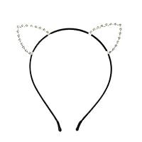 Algopix Similar Product 9 - Kitty Cat Ears Rhinestone Halo Headband